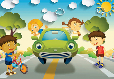 kids having a fun ride